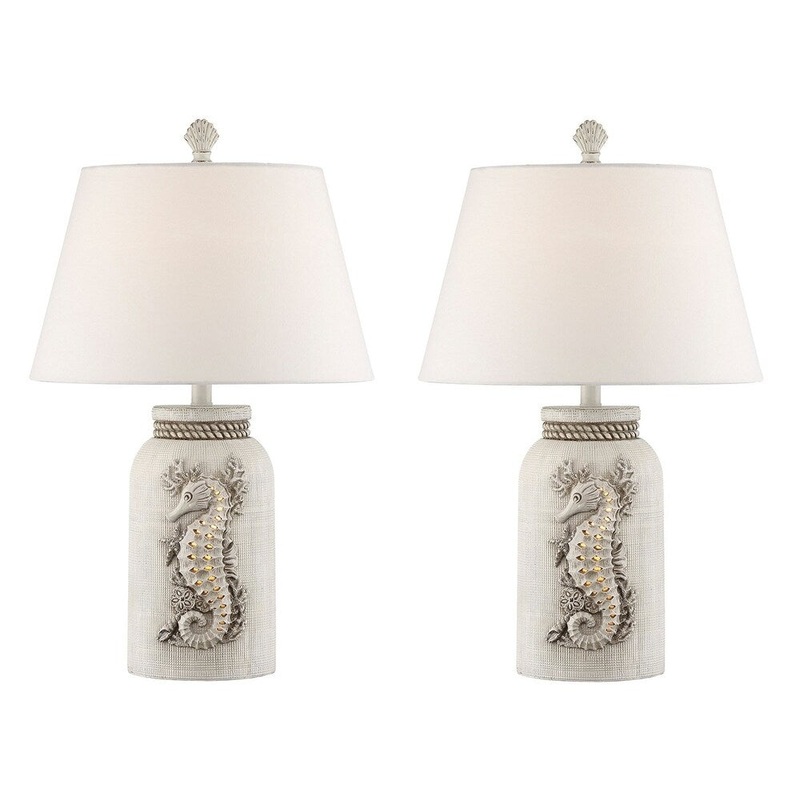 Seahaven Accent Seahorse Rope Night Light Table Lamp 26.5" high