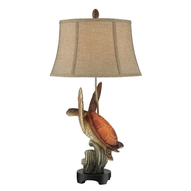 Seahaven Cruising Turtle Night Light Table Lamp 33" high