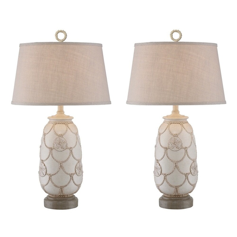Seahaven Sand Dollar Rope Table Lamp 31" high