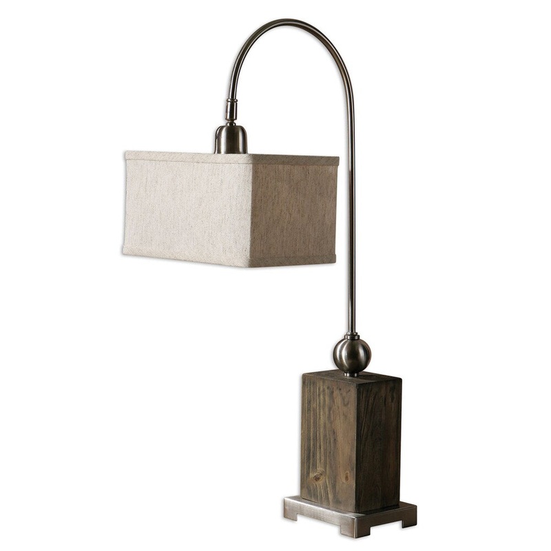 Uttermost Abilene 1-light Wood/ Brushed Nickel Buffet Lamp