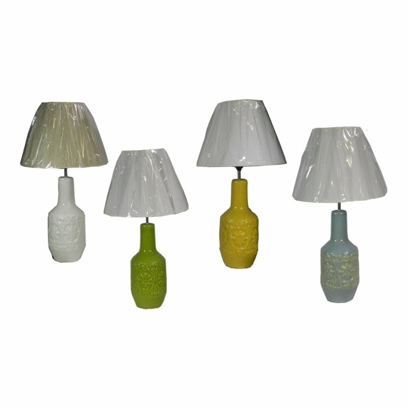 Assortments Of 4 Wonderful Ceramic Table Lamp, Multicolor