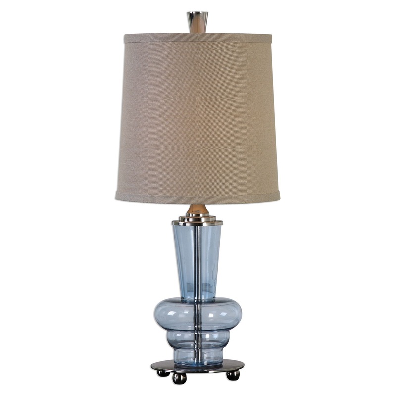 Aubin Blue Glass Buffet Lamp
