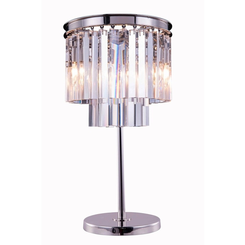 Somette Perth Collection Grand Crystal 26-inch Table Lamp