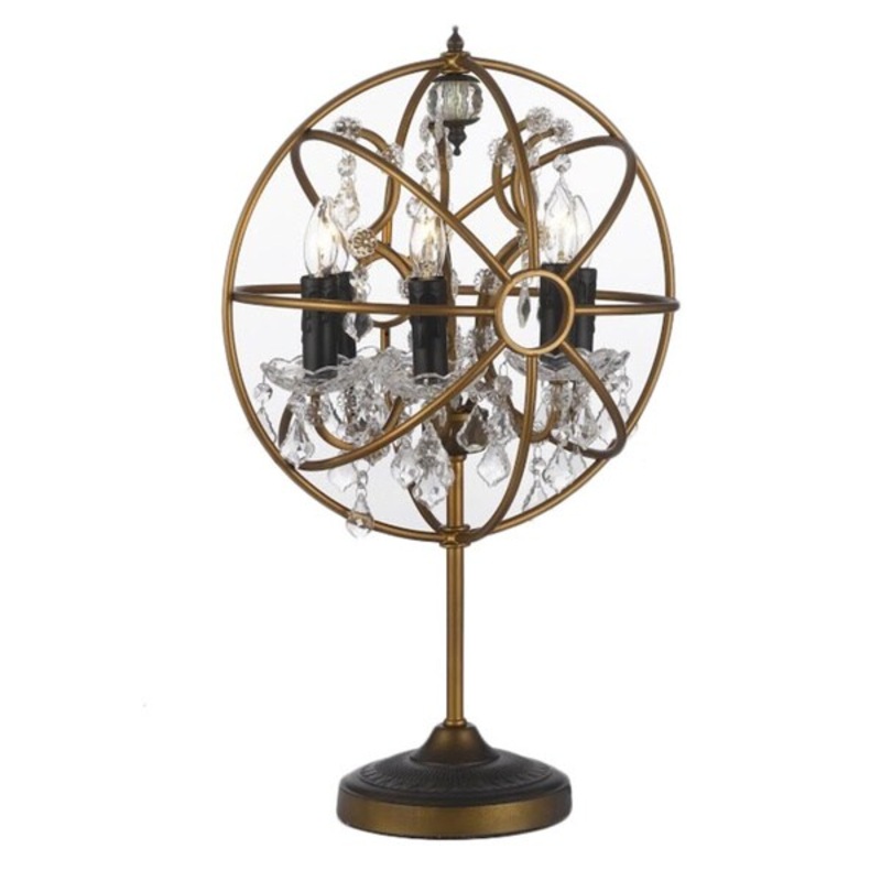 spherical's Orb Crystal Iron 6-light Table Lamp