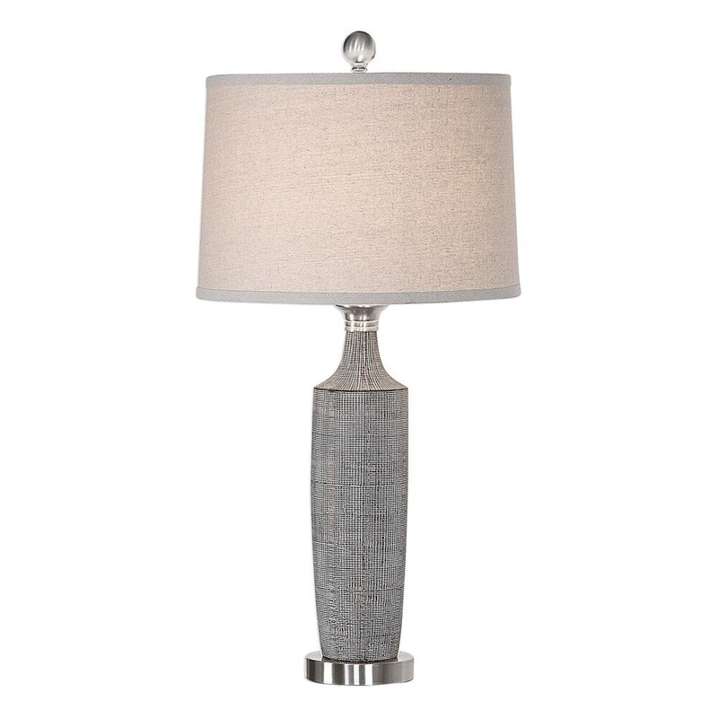 Strick & Bolton McFarling Bronze Textured Ceramic Table Lamp
