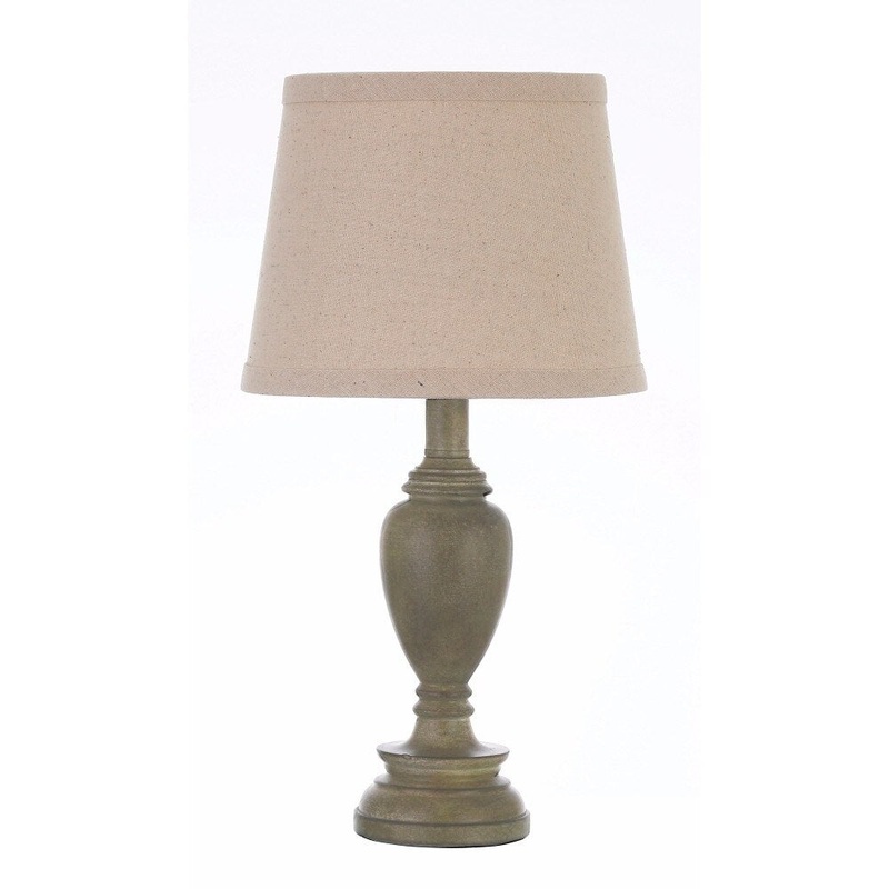 Traditional Table Lamp With Turned Base, Brown