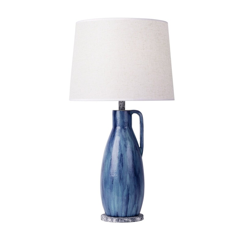 Avesta 1-Light 30.25" Tall Blue Handmade Ceramic Table Lamp