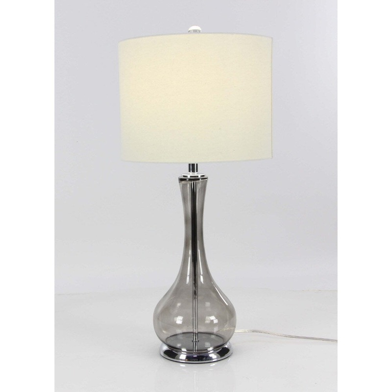 Benzara Modish Glass Iron Table Lamp