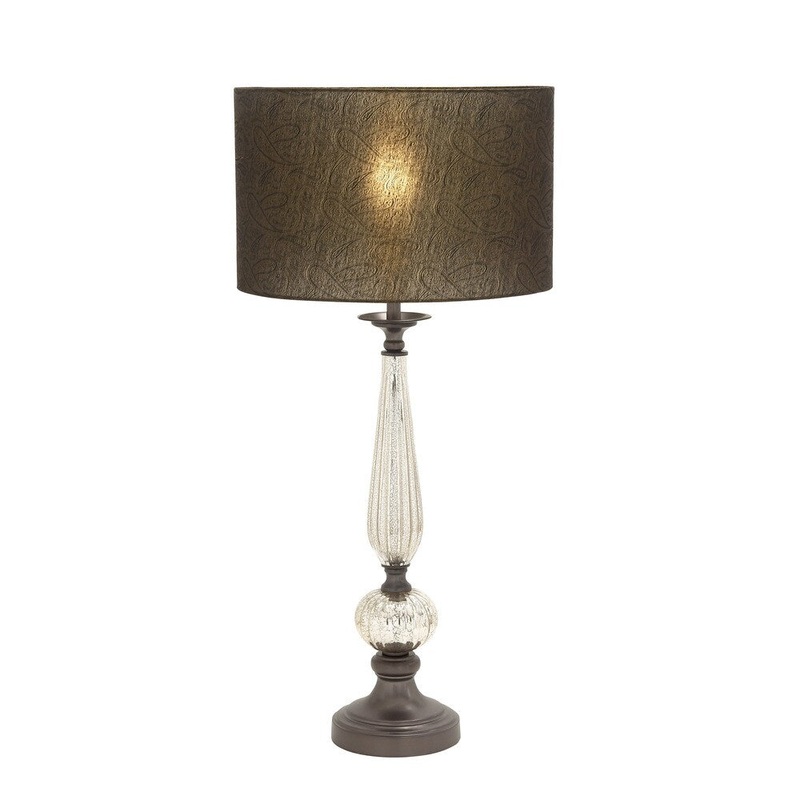 Benzara Simply Splendid Glass and Metal 16-inch x 16-inch x 34-inch Contemporary Table Lamp
