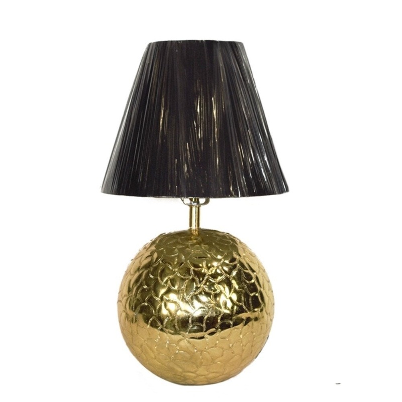 Captivating Aluminum and Nickle Lamp, Gold