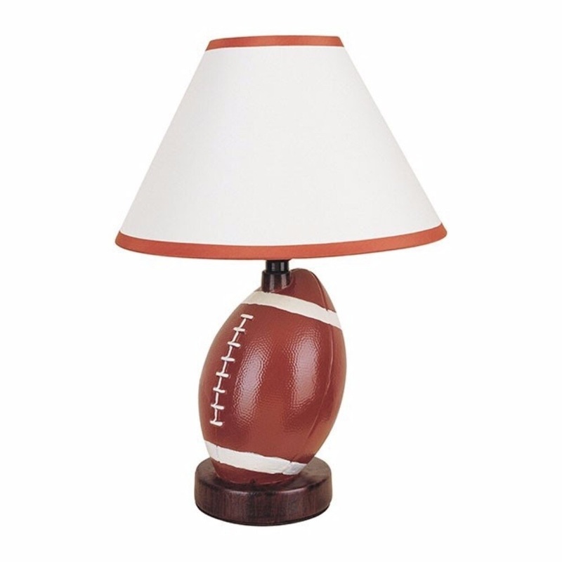 Sparta Football Table Lamp, Set of 8, Ivory, Brown