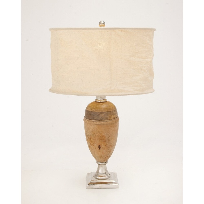 The Pretty Aluminum Wood Table Lamp