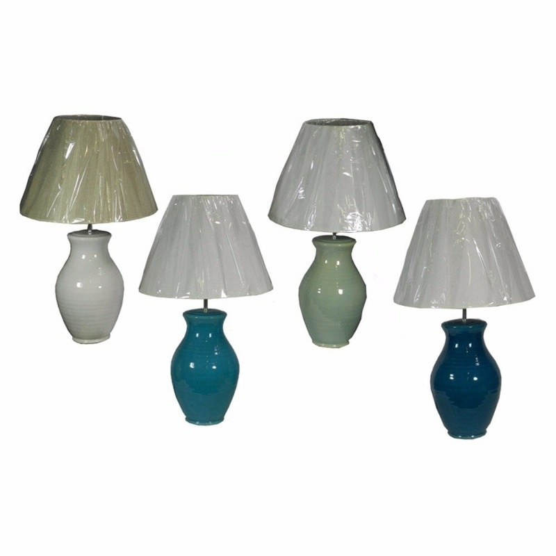 Assortments Of 4 Radiant Ceramic Table Lamp, Multicolor