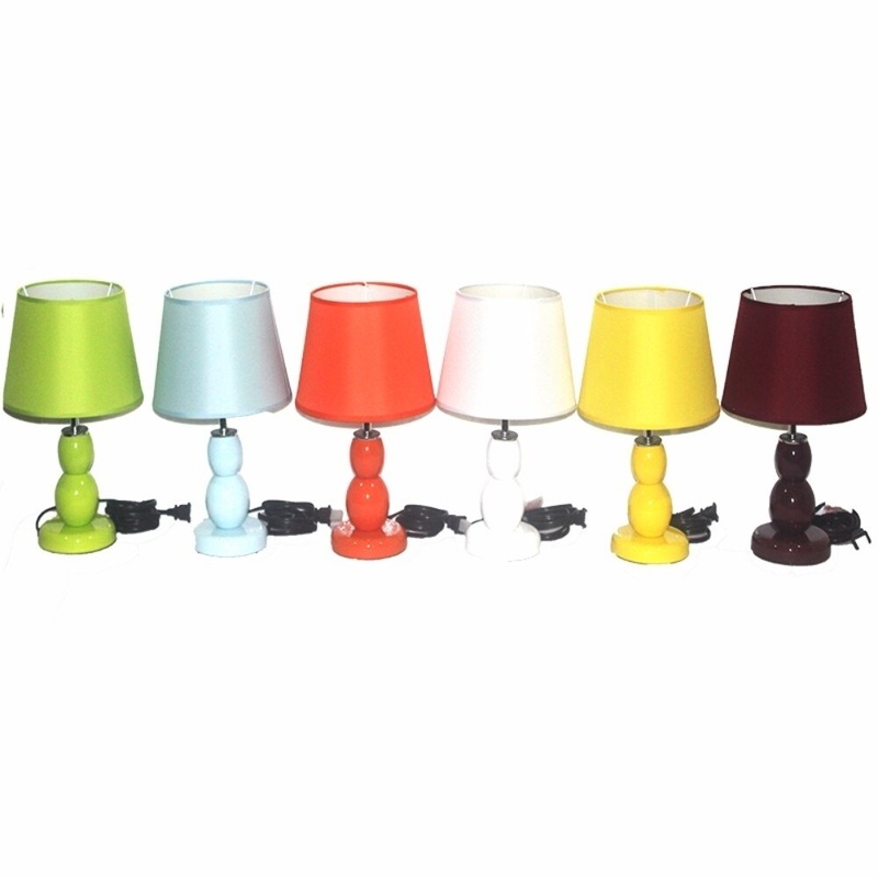 Assortments Of 6 Radiant Ceramic Lamp, Multicolor