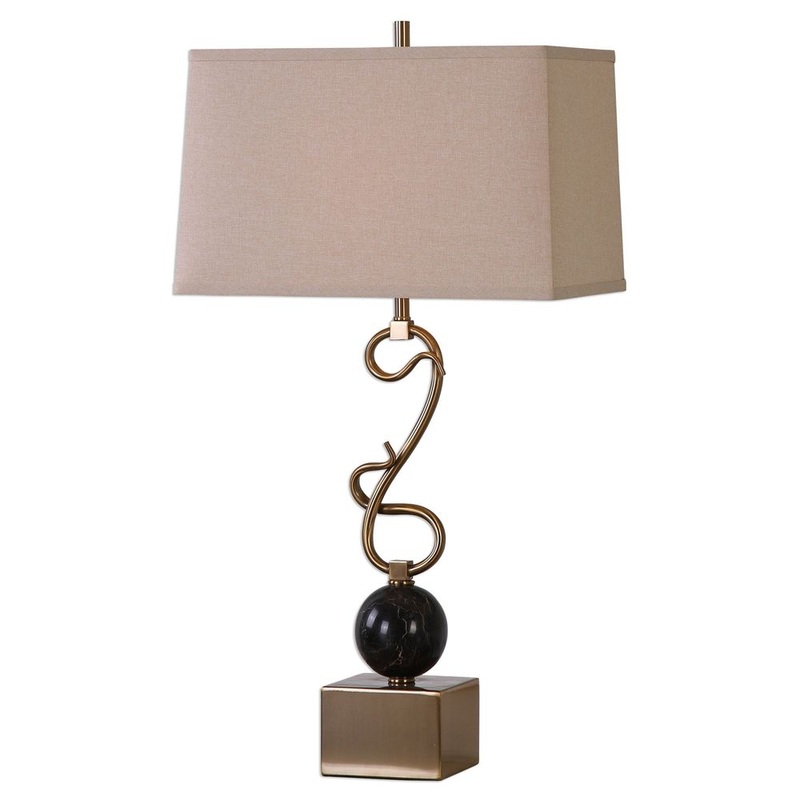 Attila Coffee Bronze Table Lamp