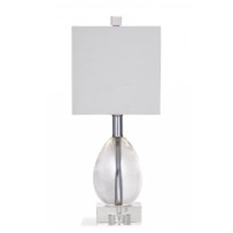 Bassett Mirror Company Maria Clear Crystal 17-inch Table Lamp