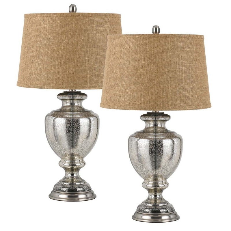 Cal Lighting Aged Glass Marcos Table Lamps (Set of 2)