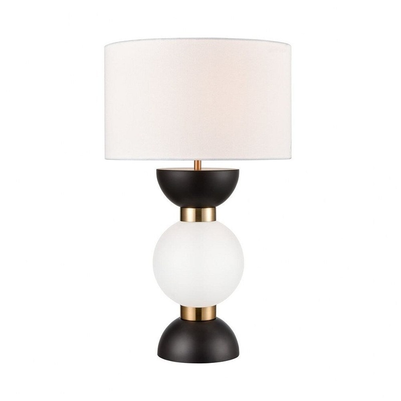 Chapel Lea - 1 Light Table Lamp Oil Rubbed Bronze Finish with White