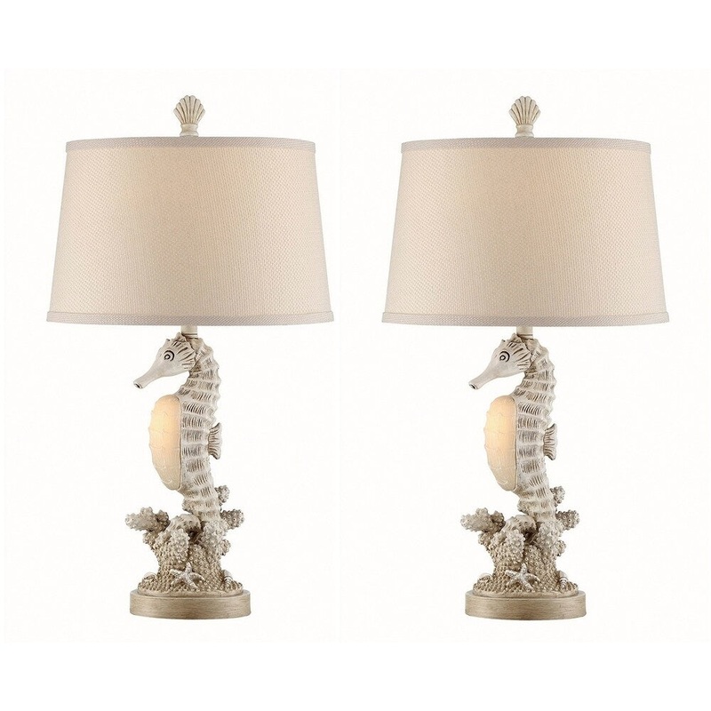 Seahaven Accent Seahorse Night Light Table Lamp 26.5" high
