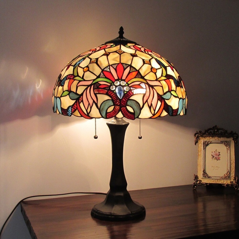 Tiffany Style Victorian Design 2-light Table Lamp