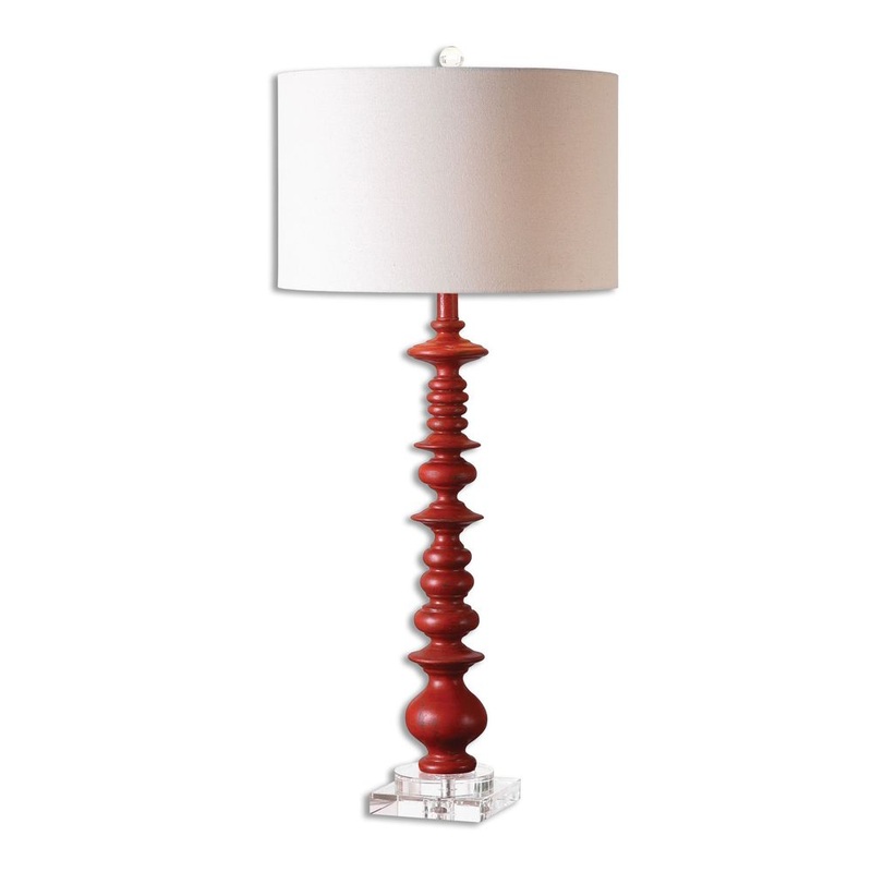 Uttermost Adena 1-light Hand-painted Aged Red Light Fixture