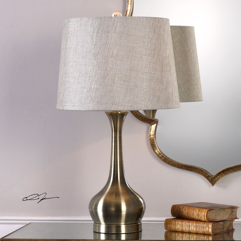 Uttermost Balle Antiqued Brass Table Lamp