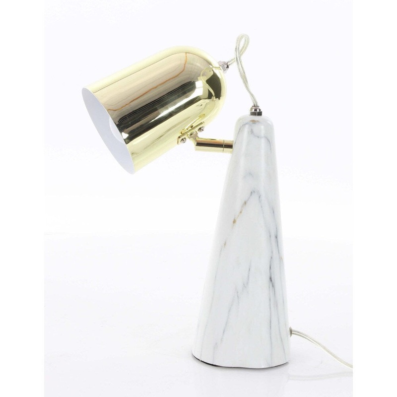 Benzara Kelsey White/Gold Table Lamp