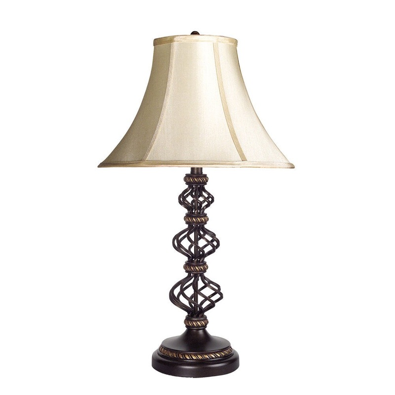 Bronze Finish Iron 3-way Table Lamp