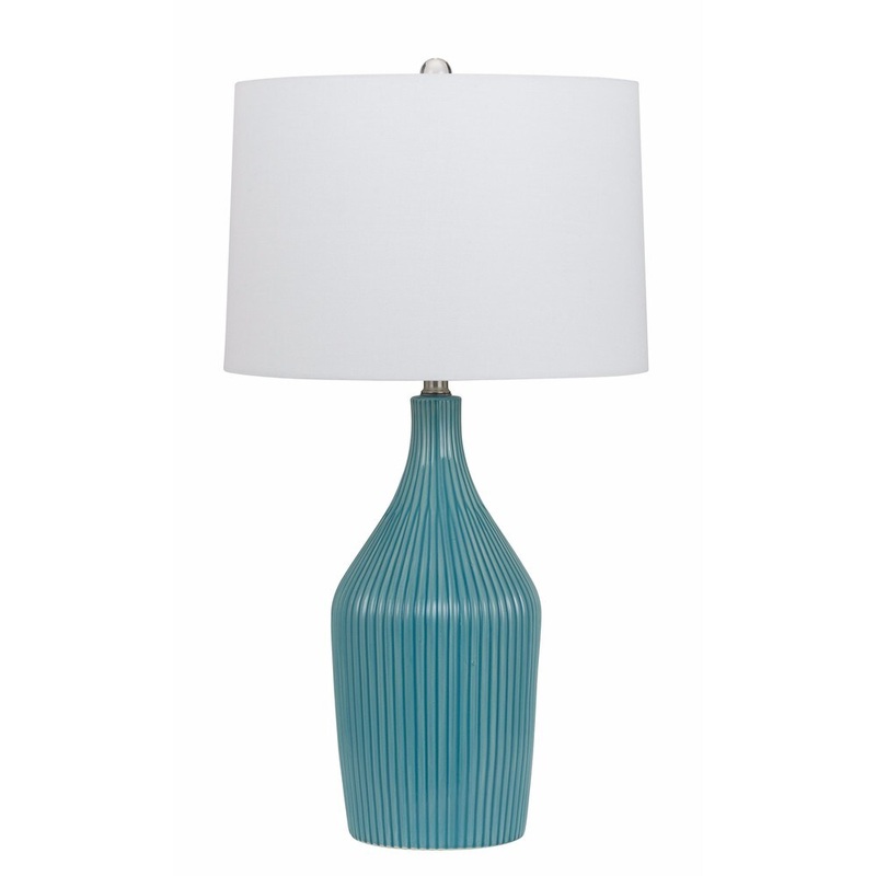 Saranac 150-watt Blue and White Ceramic Table Lamp
