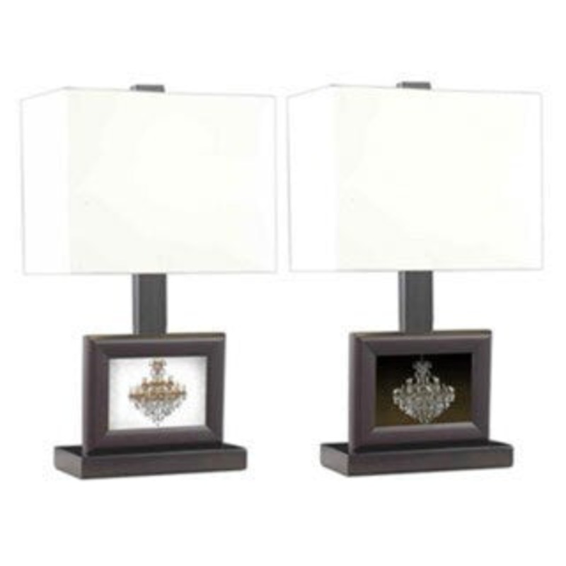 Somette 1-light Brown Wood Table Lamps (Set of 2)