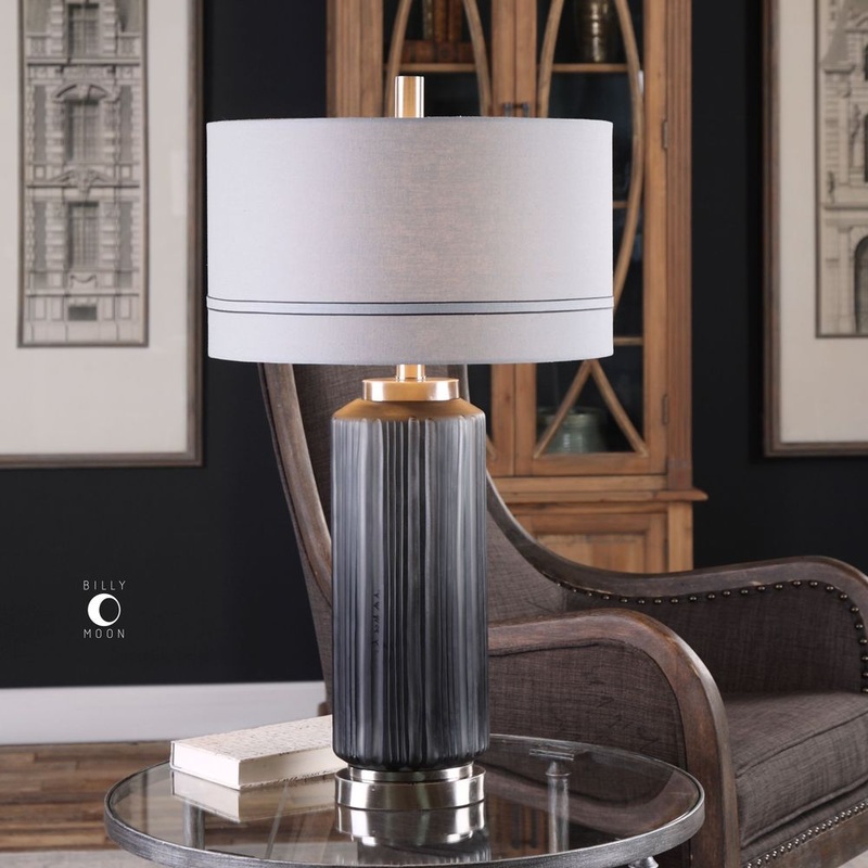Uttermost Akila Charcoal Glass Table Lamp