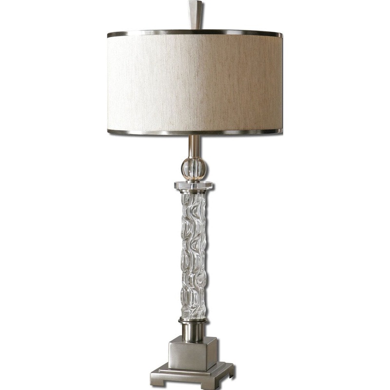 Uttermost Campania 1-Light Brushed Aluminum Table Lamp