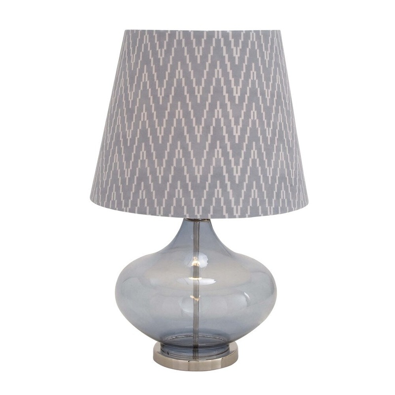 Benzara Inc. Purple Glass and Metal Decorative Table Lamp (13 x 13 x 27)