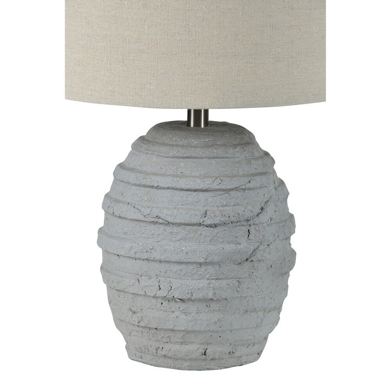 Carson Carrington Tallsund Cement/ Linen Table Lamp - N/A