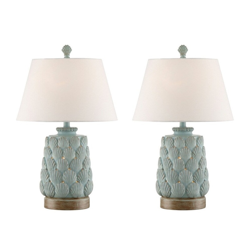 Seahaven Accent Seashell Night Light Table Lamp 25.5" high