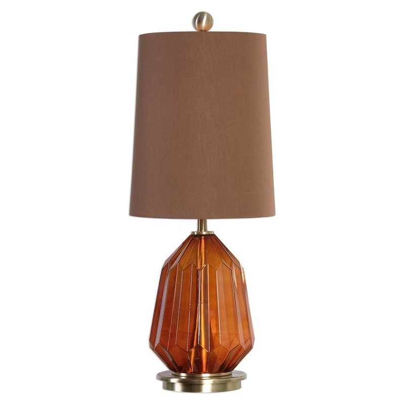 Tomoka Amber Glass Lamp