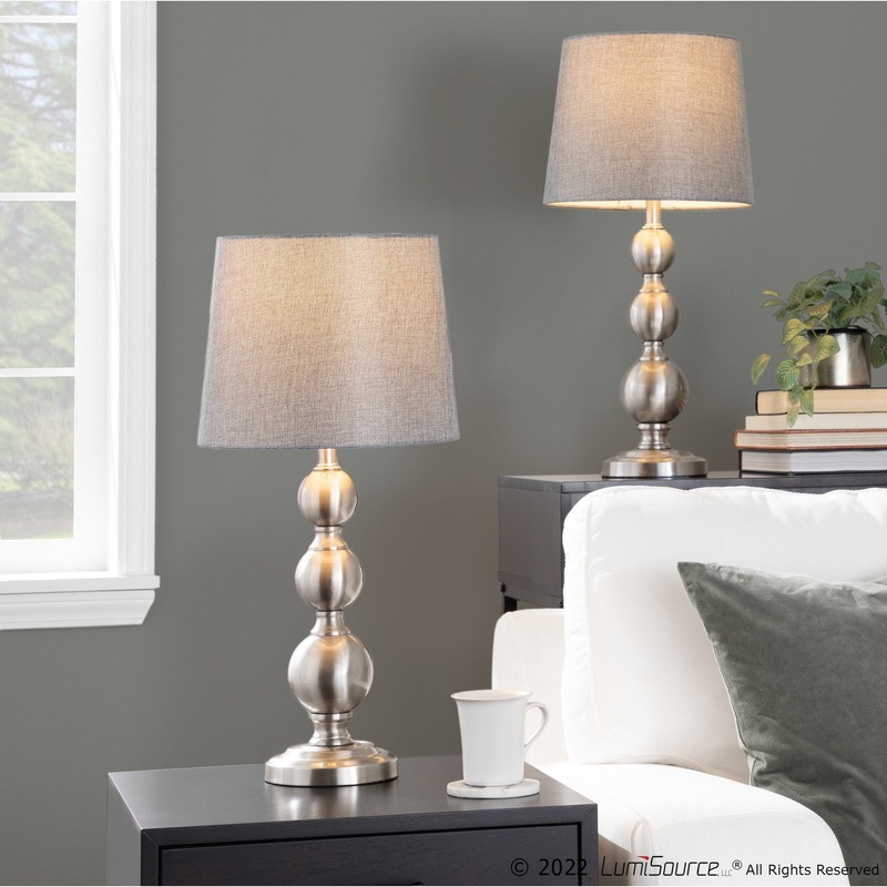 Bali 25" Metal Table Lamp (Set of 2)
