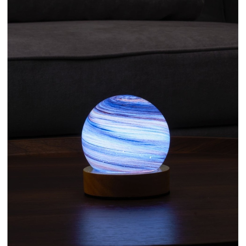 Bedside Planet Night Light Glass Globe Accent Lamp
