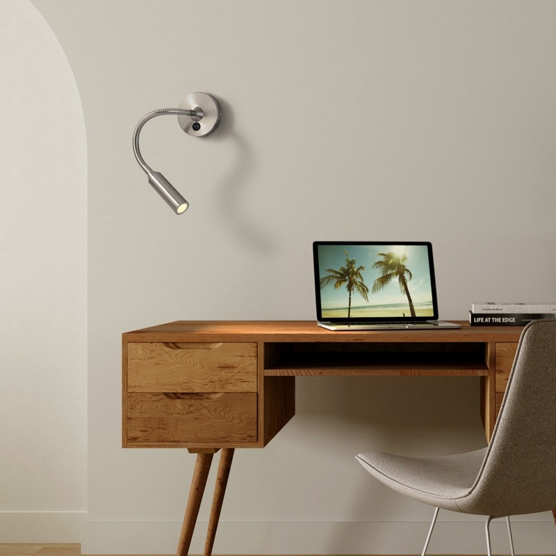 Bradley Bar Wall Light - Satin Nickel, Plug-in, On/Off Switch