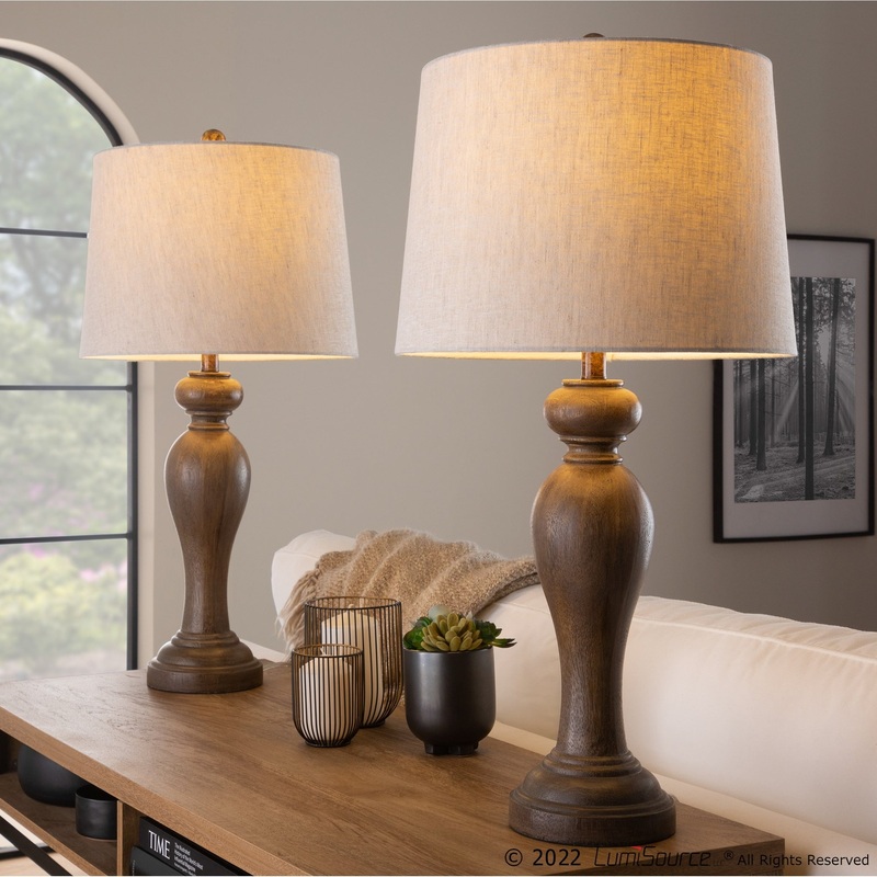 The Gray Barn Peppa 32" Polyresin Table Lamp (Set of 2)