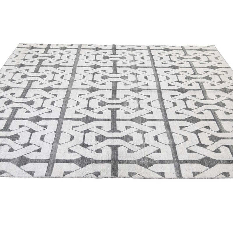 Shahbanu Rugs Flat Weave Hand Woven Durie Kilim Reversible Oriental Rug (6'9" x 7'0") - 6'9" x 7'0"