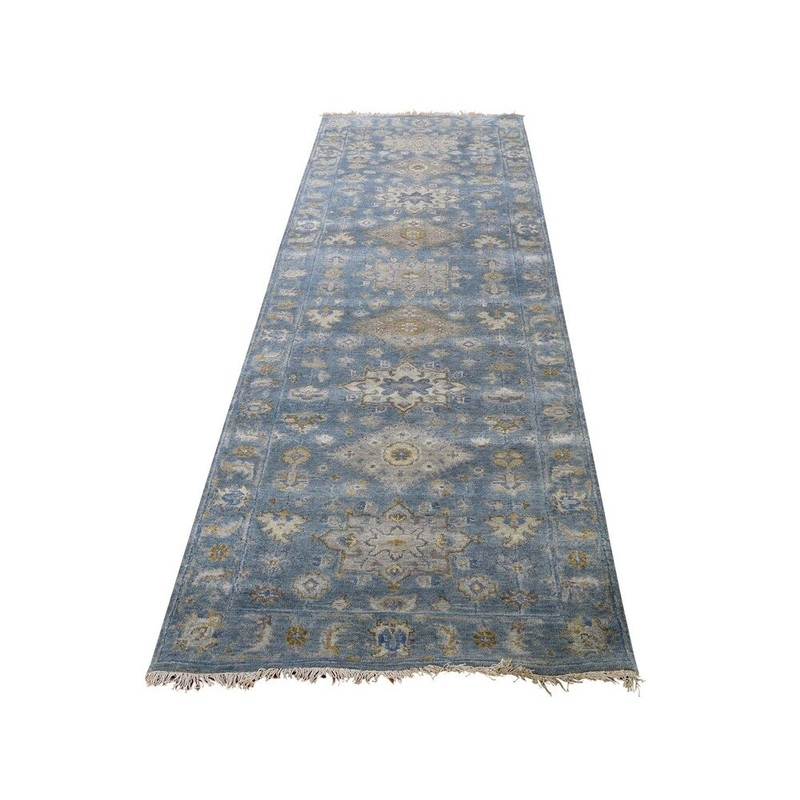 Shahbanu Rugs Karajeh Design Pure Wool Hand-Knotted Runner Oriental Rug (2'7" x 8'1") - 2'7" x 8'1"