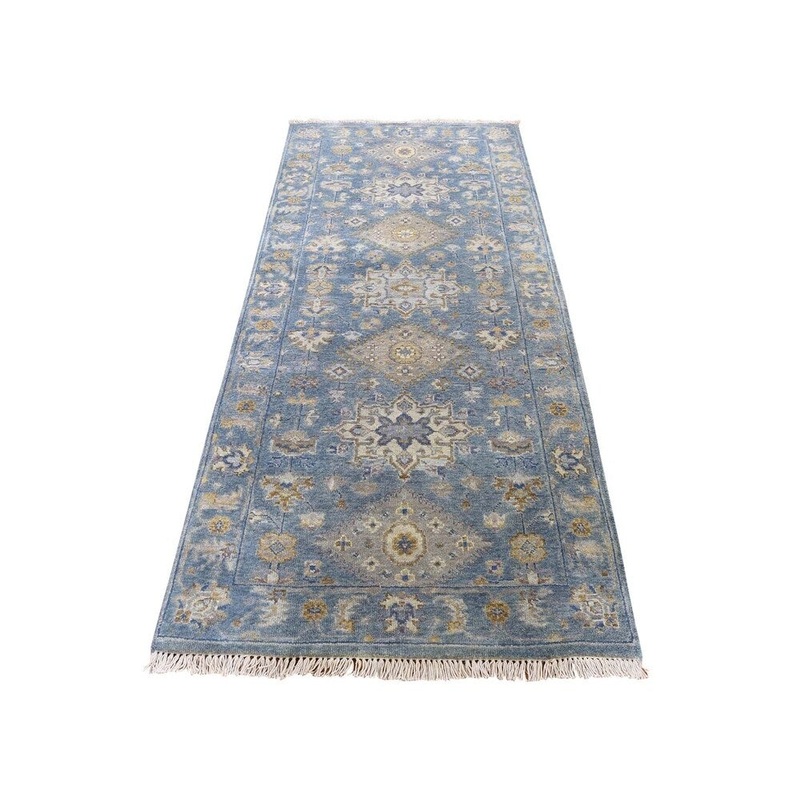Shahbanu Rugs Karajeh Design Pure Wool Hand-Knotted Runner Oriental Rug (2'8" x 6'0") - 2'8" x 6'0"