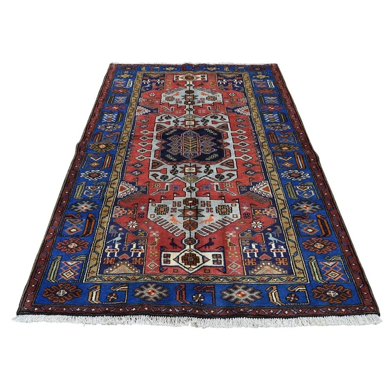 Shahbanu Rugs New Persian Malayer Pure Wool Hand-Knotted Oriental Rug (4'3" x 6'9") - 4'3" x 6'9"