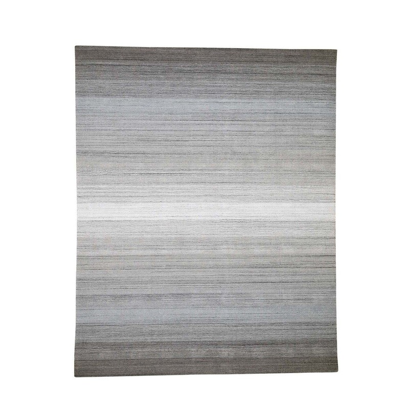 Shahbanu Rugs Pure Wool Grass Design Hand-Loomed Oriental Rug (7'10" x 9'10") - 7'10" x 9'10"