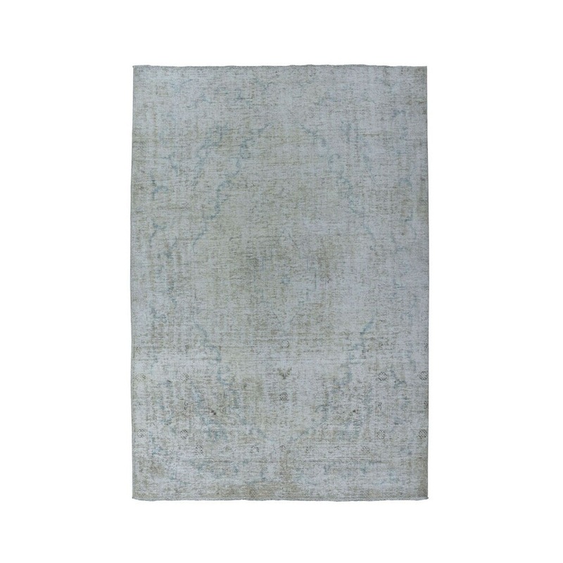Shahbanu Rugs Vintage White Wash Tabriz Worn Wool Hand-Knotted Oriental Rug (4'7" x 6'1") - 4'7" x 6'1"