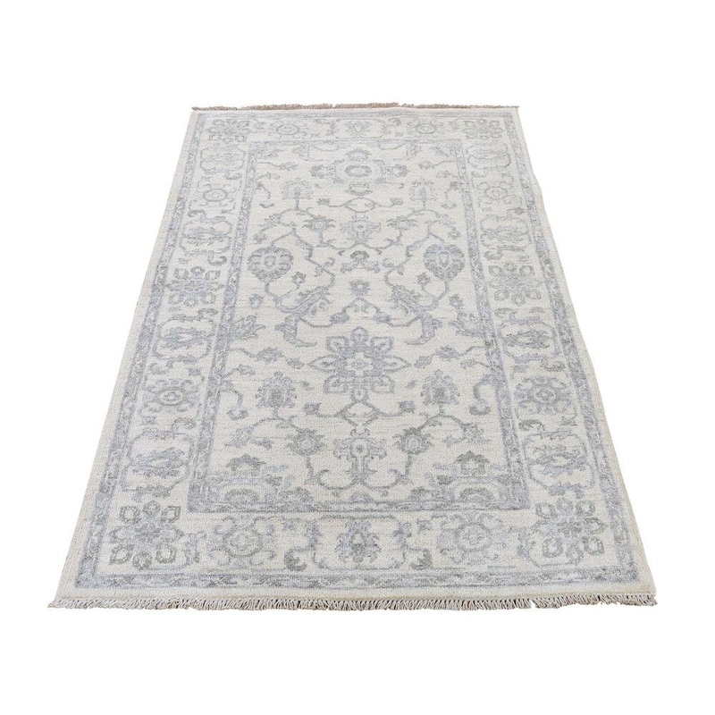 Shahbanu Rugs Washed Out Peshawar Pure Wool Hand-knotted Oriental Rug (3'3" x 5'0") - 3'3" x 5'0"