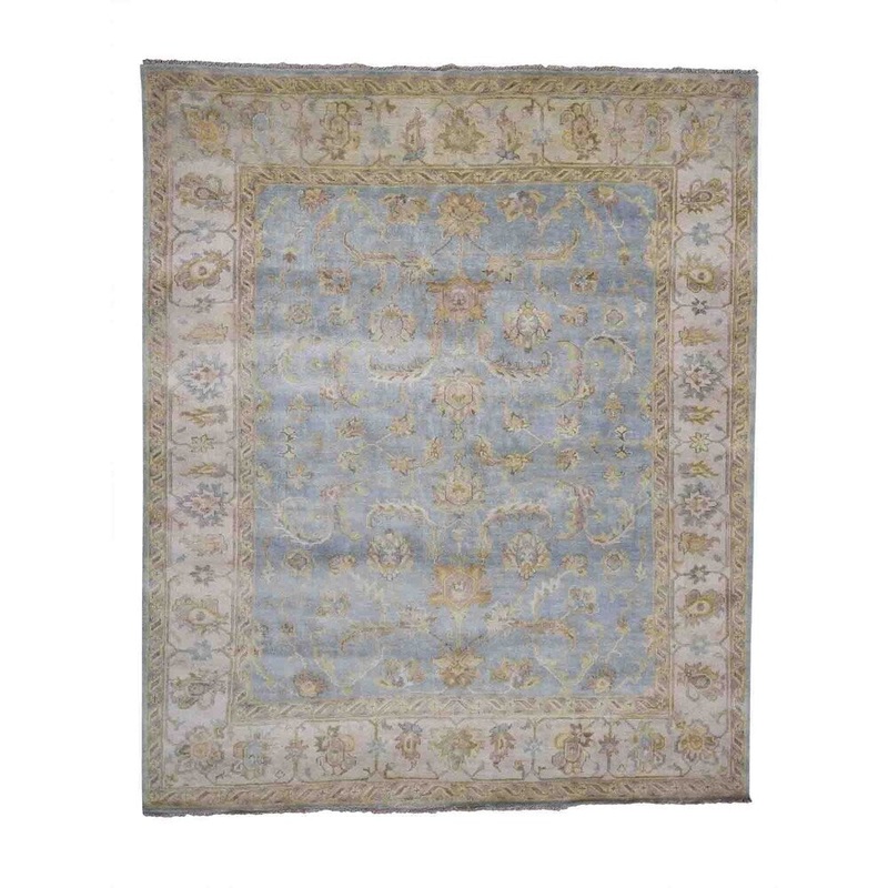 Shahbanu Rugs Hand Knotted 100 Percent Wool Oushak Oriental Rug (8'1" x 9'9") - 8'1" x 9'9"