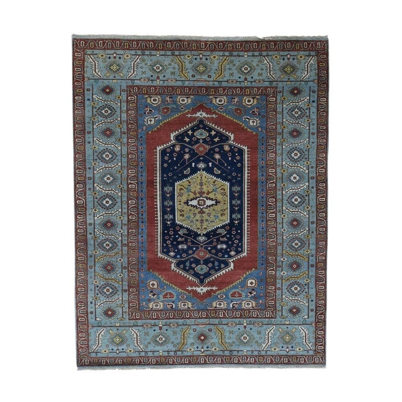 Shahbanu Rugs Hand-Knotted Antiqued Bakshaish Re-creation Pure Wool Oriental Rug (5'4" x 7'0") - 5'4" x 7'0"