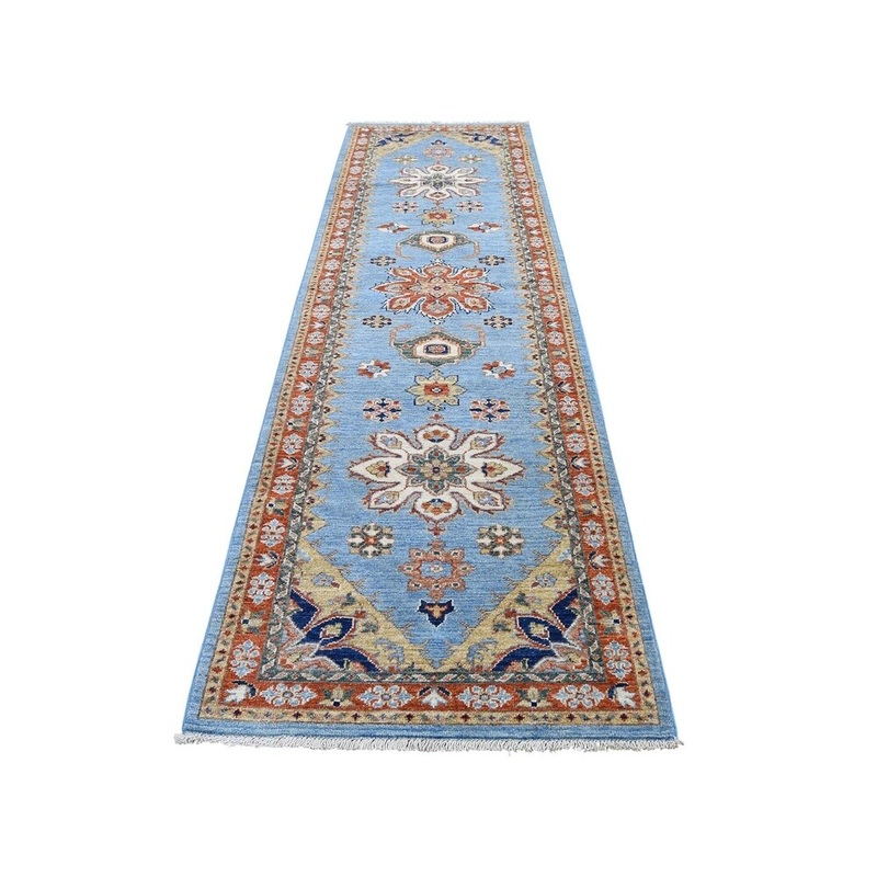 Shahbanu Rugs Peshawar With Serapi Design Hand-Knotted Pure Wool Runner Oriental Rug (2'7" x 10'0") - 2'7" x 10'0"